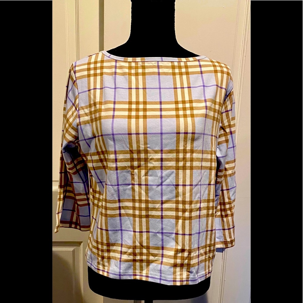 NWT Authentic Burberry Plaid Top XL